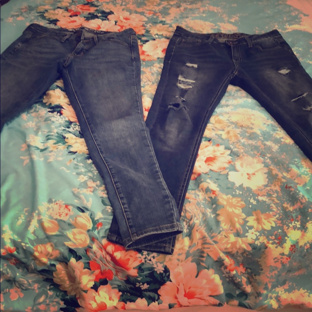 High Rise Skinny Jeans/Distressed Skinny Jeggings
